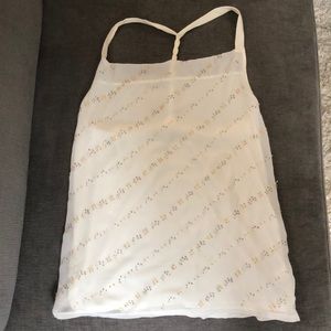 Elegant cream beaded Express tank- S.
